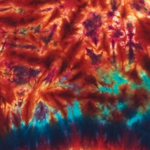 Cosmic Lightwaves & Orange Purple Nebula Small Womens Tie Dye